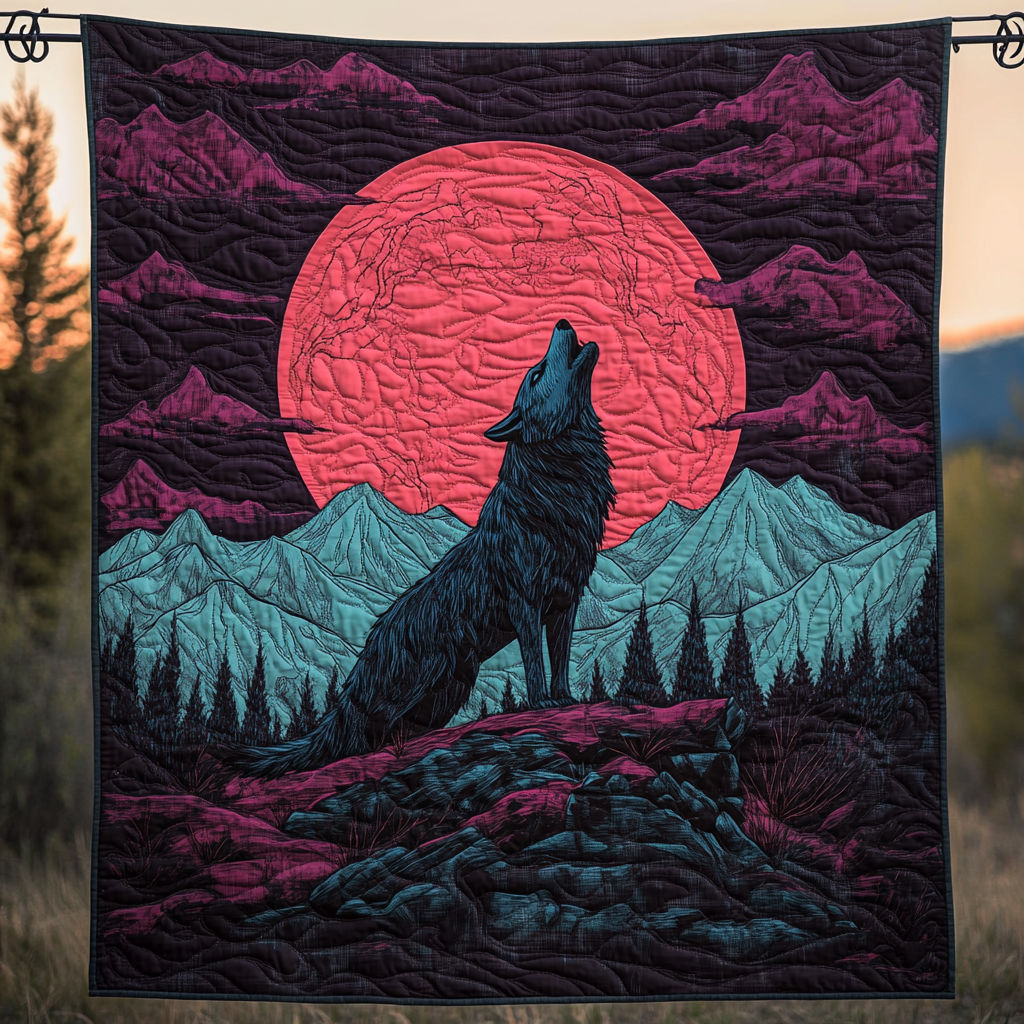 Lunar Howl Quilted Blanket NCU0DK688