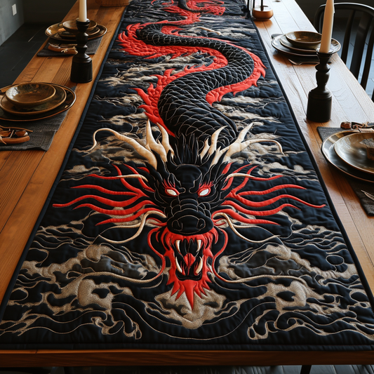 Lunar Serpent Quilted Table Runner NCU0DV925