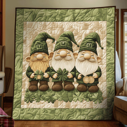 Magical Clover Gnome Quilted Blanket NCU0TL2296