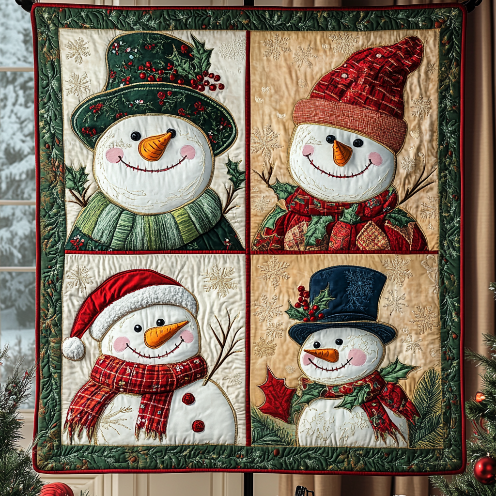 Magical Snowman Quilted Blanket NCU0VH1260