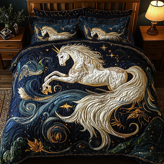 Majestic White Horse TAI311024081 Quilt Bedding Set