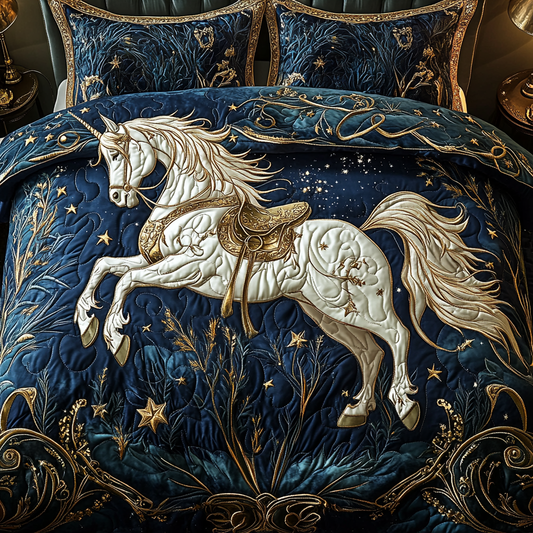 Majestic White Horse TAI311024102 Quilt Bedding Set