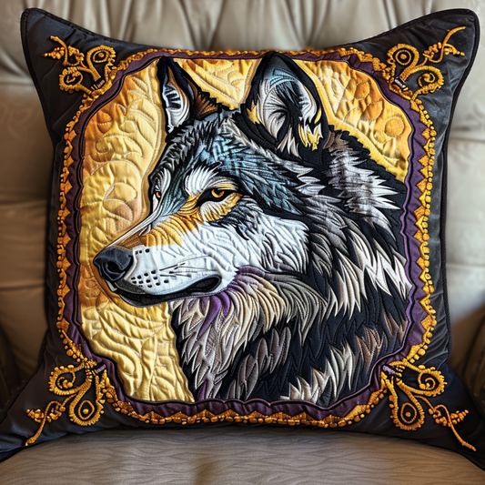 Majestic Wolf Quilted Pillow Case NCU0NT076