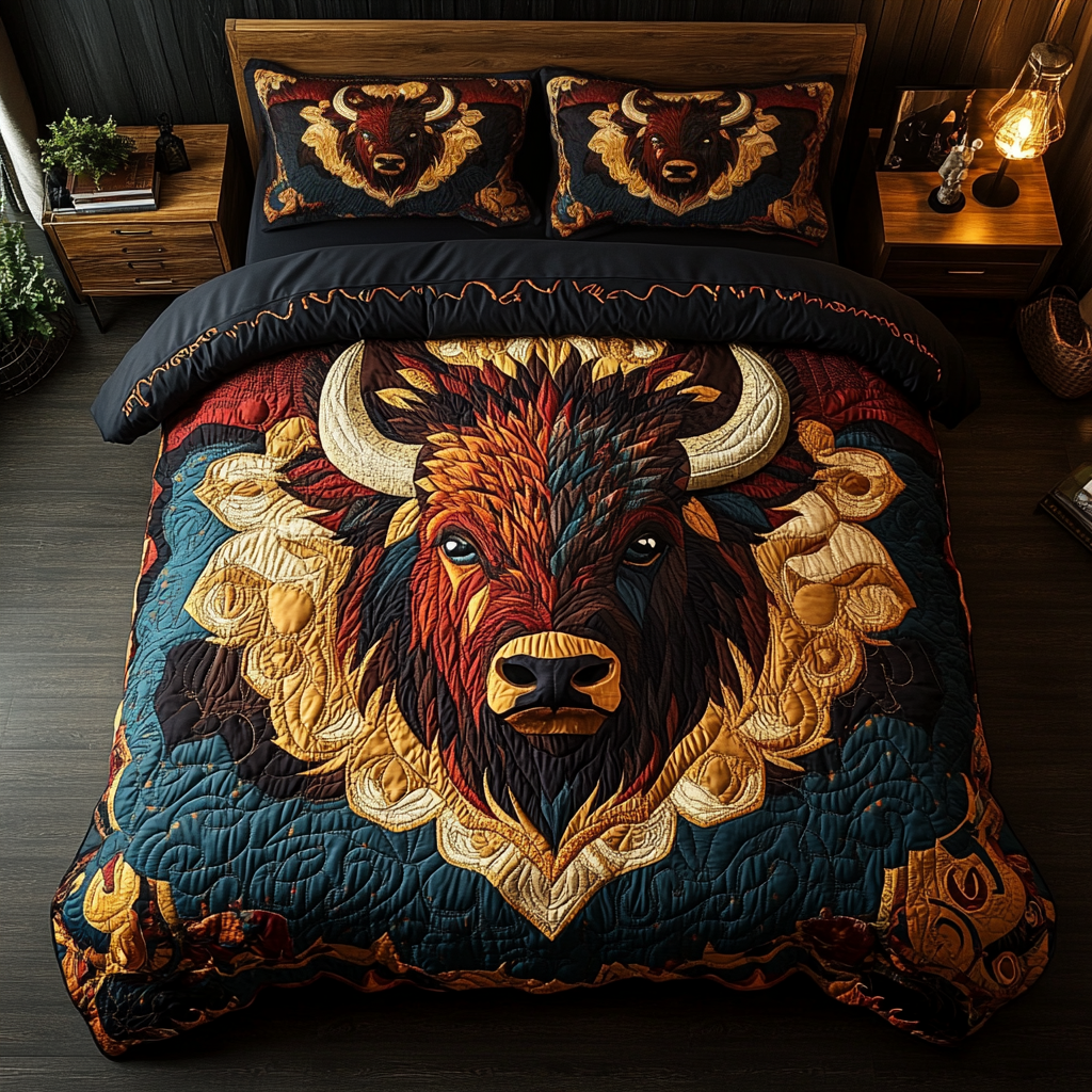 Majestic Herd 3-Piece Quilted Bedding Set NCU0DK3214