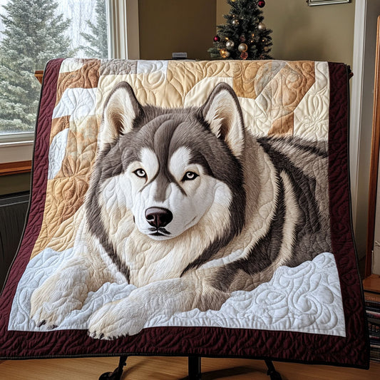 Majestic Malamute Quilted Blanket NCU0PT3111