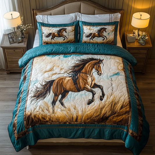 Majestic Mane 3-Piece Quilted Bedding Set NCU0DK2942