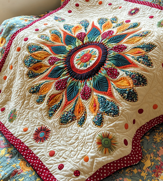 Mandala Flower DAI311024372 Quilt Blanket