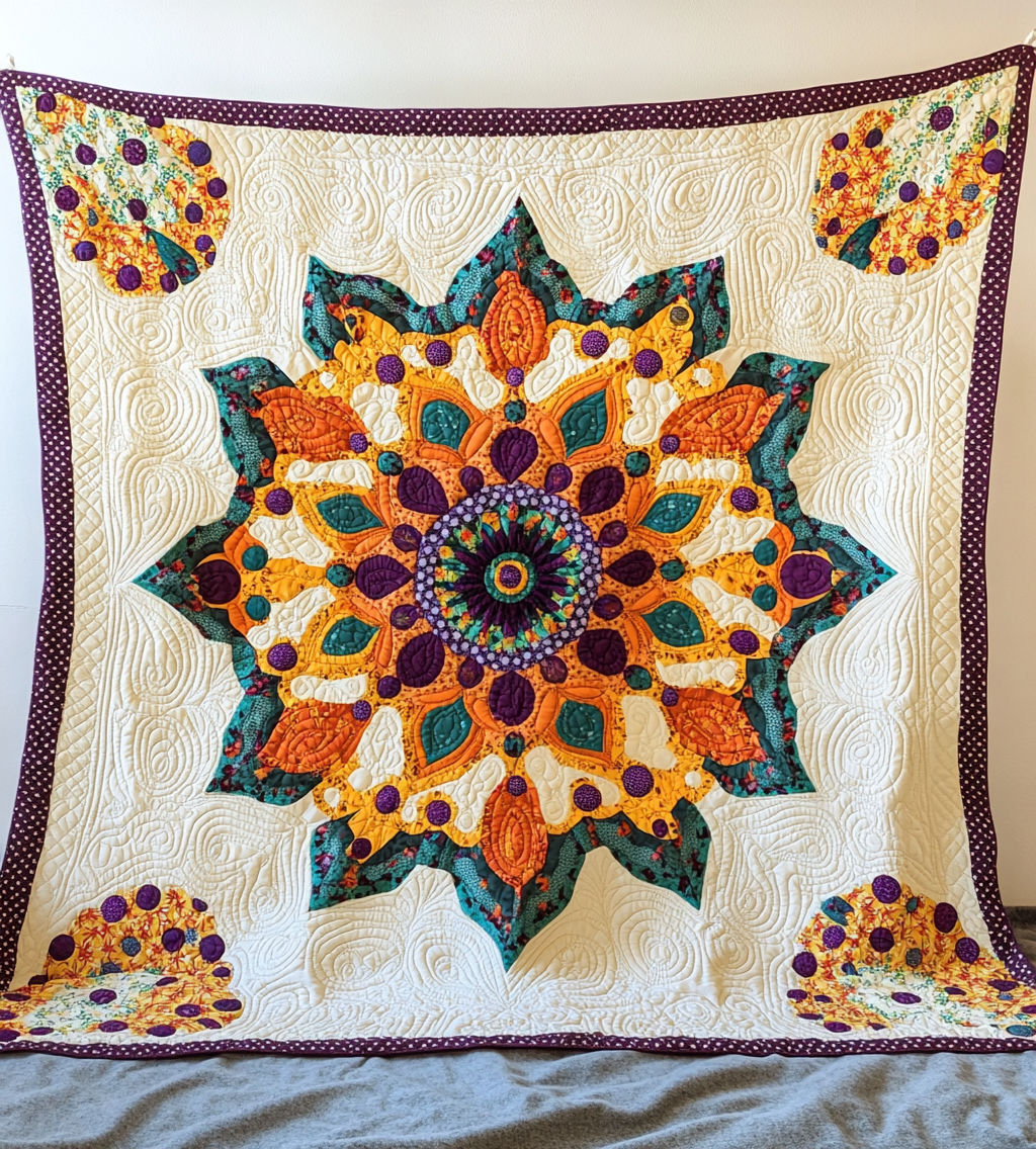 Mandala Flower DAI311024381 Quilt Blanket