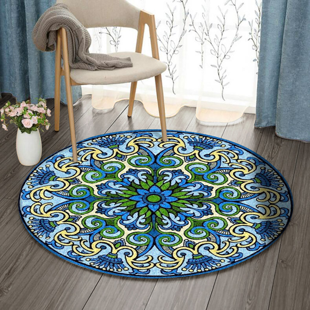 Mandala BL170937RR Round Area Rug