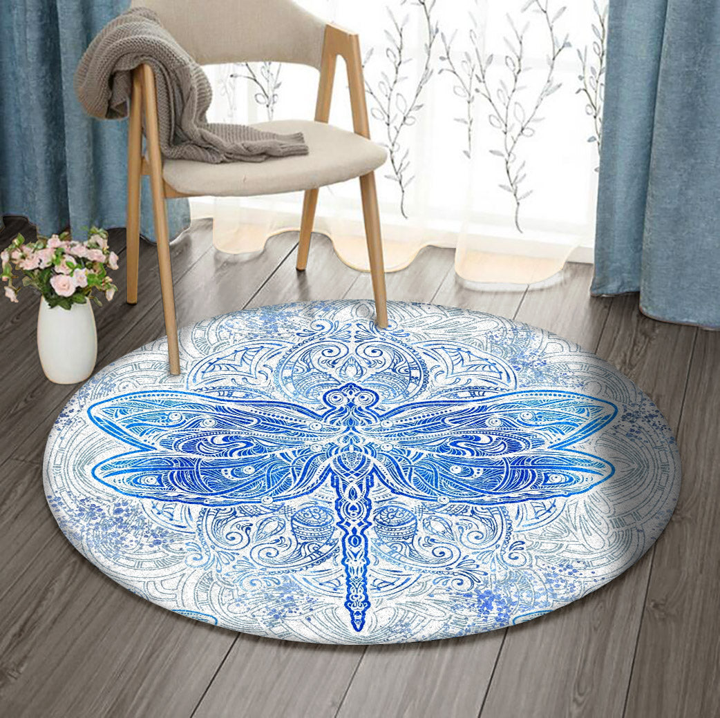 Mandala Dragonfly BT1610182RR Round Area Rug