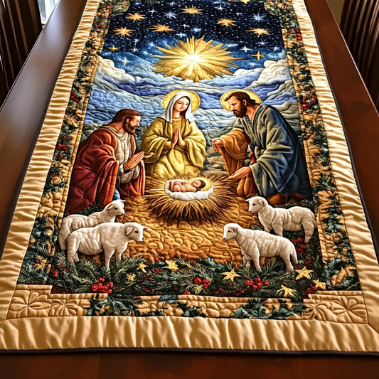 Manger Miracle Quilted Table Runner NCU0DK1336