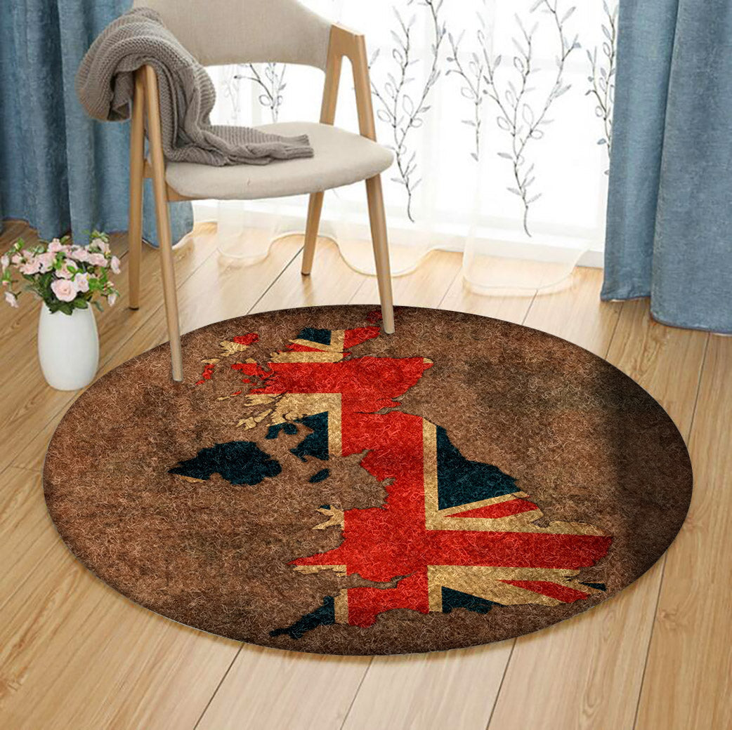 Map United Kingdom TT050923TM Round Area Rug