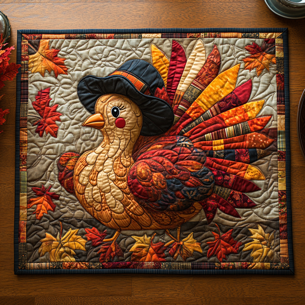 Marble Turkey Quilted Placemat NCU0DV1197