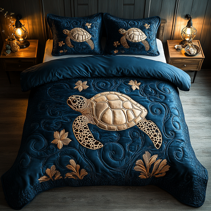 Marine Grace Quilted Bedding Set NCU0DV2523