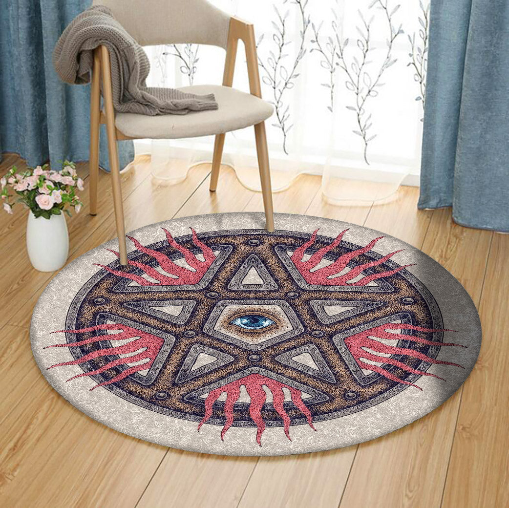 Masonic Freemason AA091047TM Round Area Rug