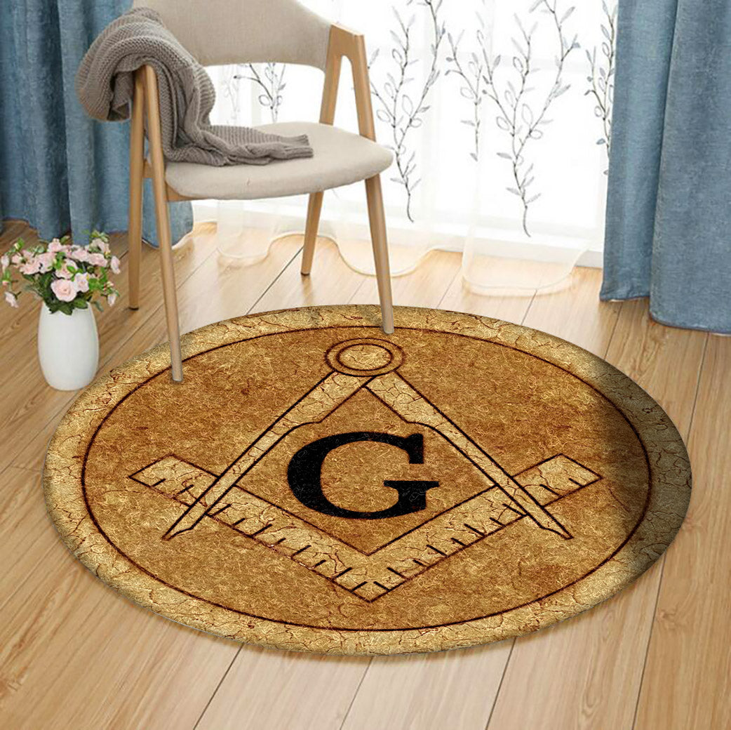 Masonic Freemason AA091048TM Round Area Rug