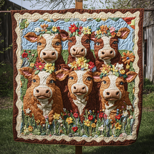 Meadow Beauties Quilted Blanket NCU0VH1787