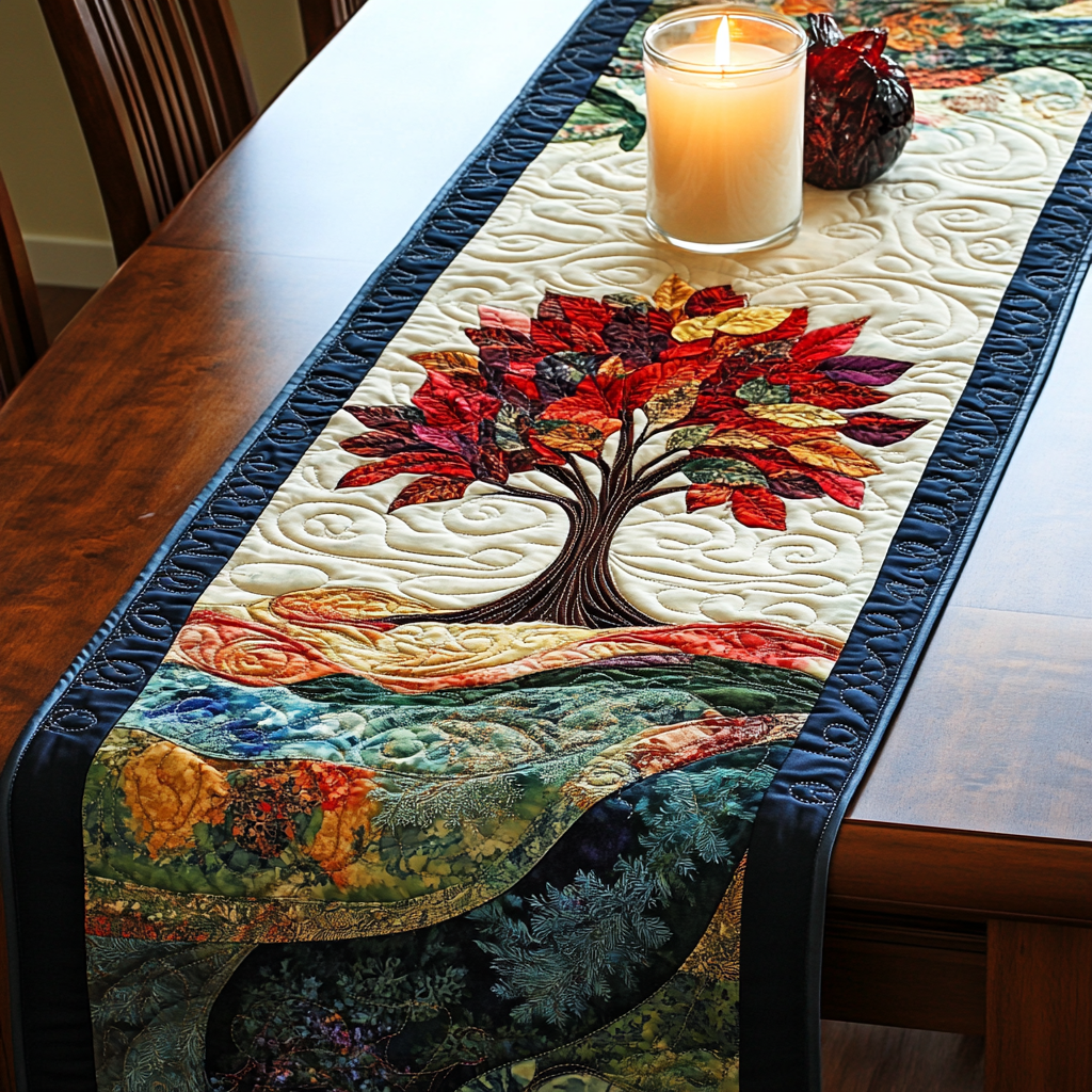 Meadow Magic Quilted Table Runner NCU0VH981