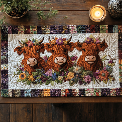 Meadow Mood Quilted Table Runner NCU0VH1832