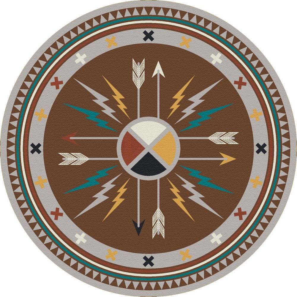 Medicine Wheel CLM1910066TM Round Area Rug