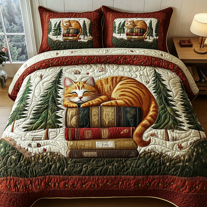 Meow Magic 3-Piece Quilted Bedding Set NCU0DK2060