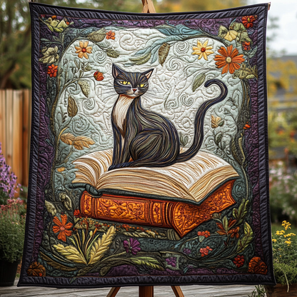 Meow and Mysteries Quilted Blanket NCU0DK1252