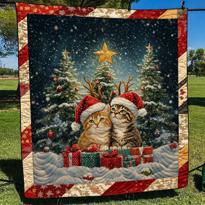 Meowy Festive Quilted Blanket NCU0TL1697