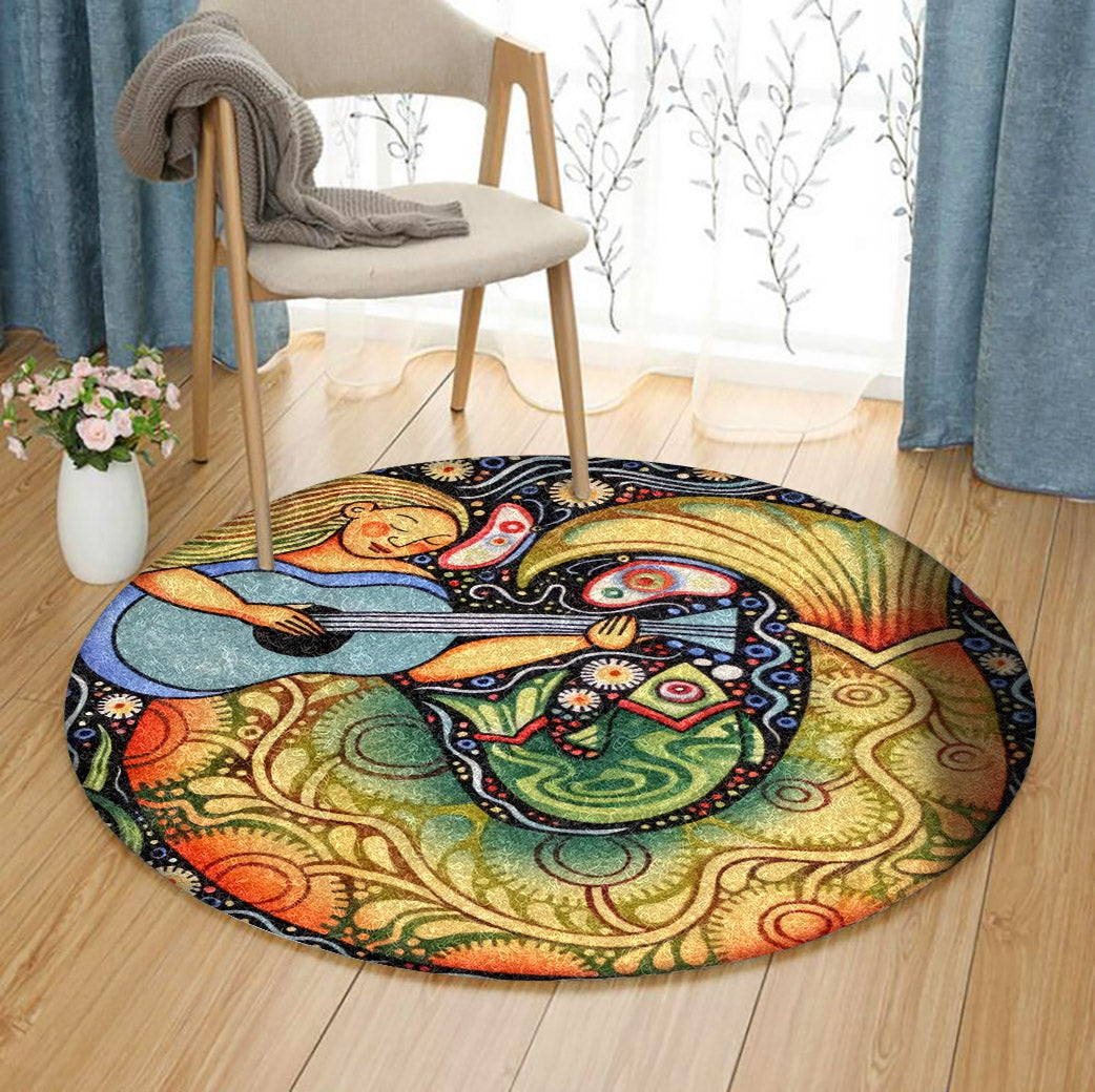 Mermaid BT1909095C Round Area Rug