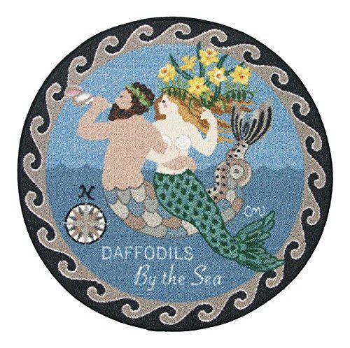 Mermaid CLM1910067TM Round Area Rug