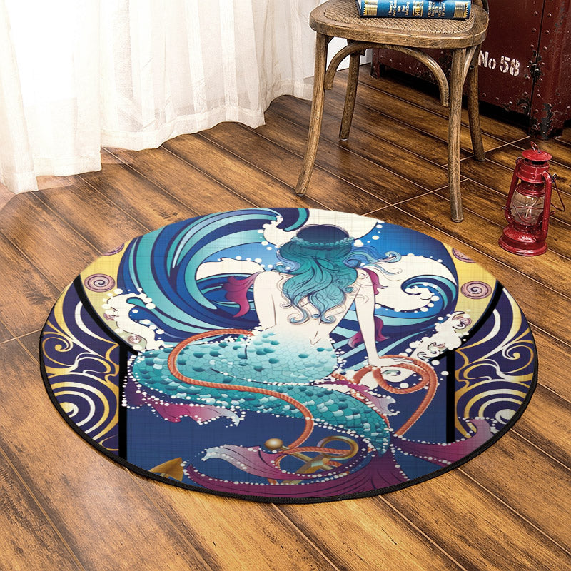 Mermaid HM090851 Round Area Rug