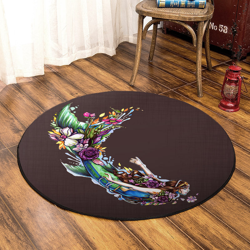 Mermaid HM090852 Round Area Rug