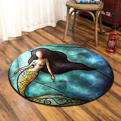 Mermaid HN0509063RR Round Area Rug