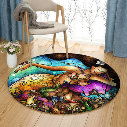 Mermaid HN0509065RR Round Area Rug