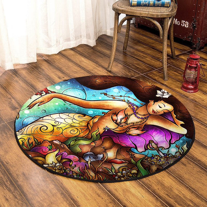 Mermaid HN0509065RR Round Area Rug