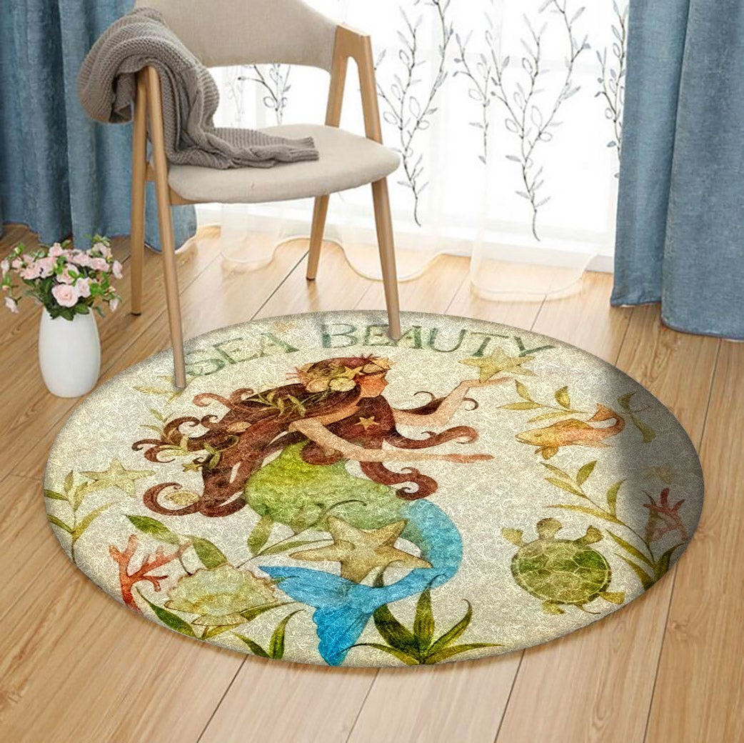 Mermaid HT050925TM Round Area Rug