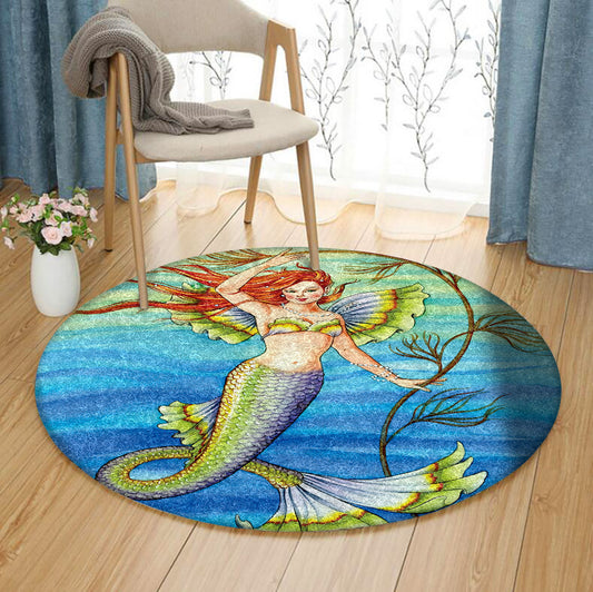 Mermaid TN1810099TM Round Area Rug