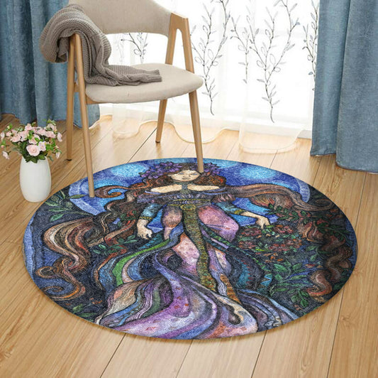 Mermaid VD2810101RR Round Area Rug