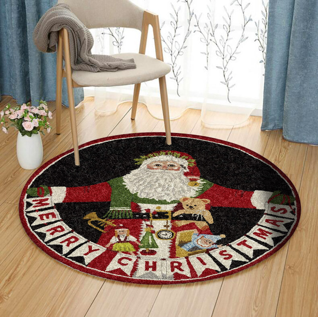 Merry Christmas HM0410071TM Round Area Rug