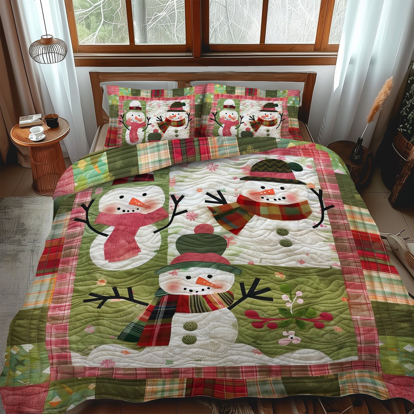 Merry & Bright 3-Piece Quilted Bedding Set NCU0TH952