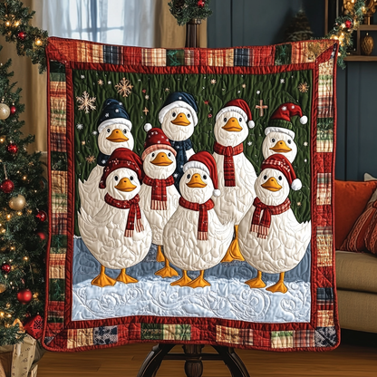 Merry Ducks Quilted Blanket NCU0VH1231