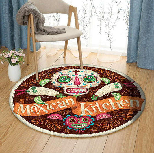 Mexican Kitchen HT170932TM Round Area Rug