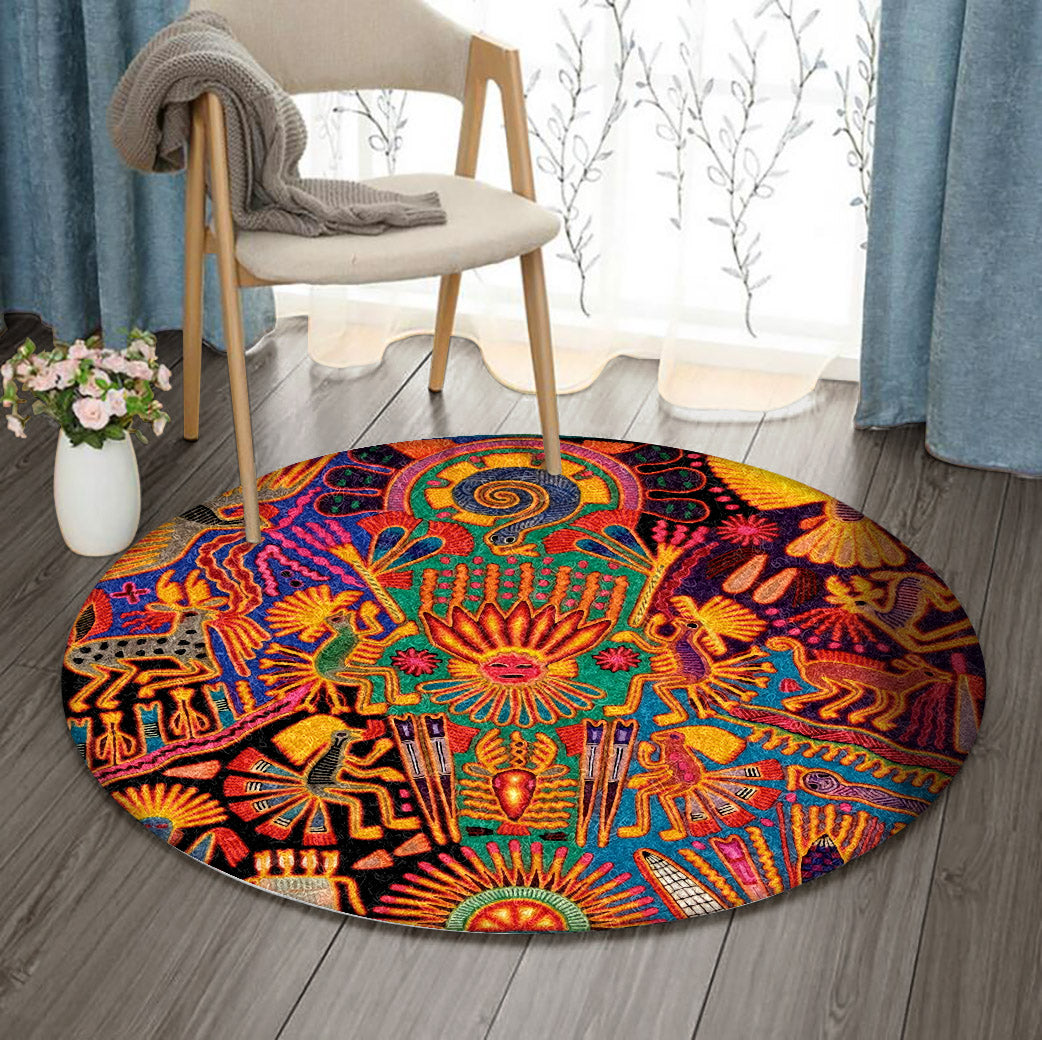 Mexican Tribal NP1610187RR Round Area Rug