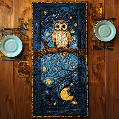 Midnight Owl Quilted Table Runner NCU0DV602