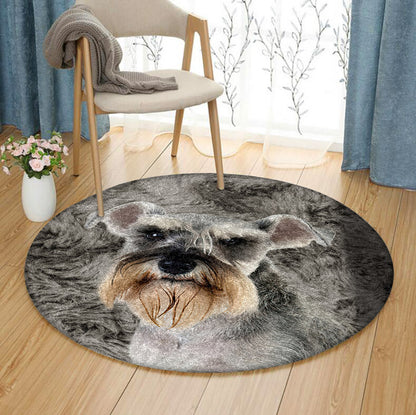 Miniature Schnauzer HM170816TM Round Area Rug