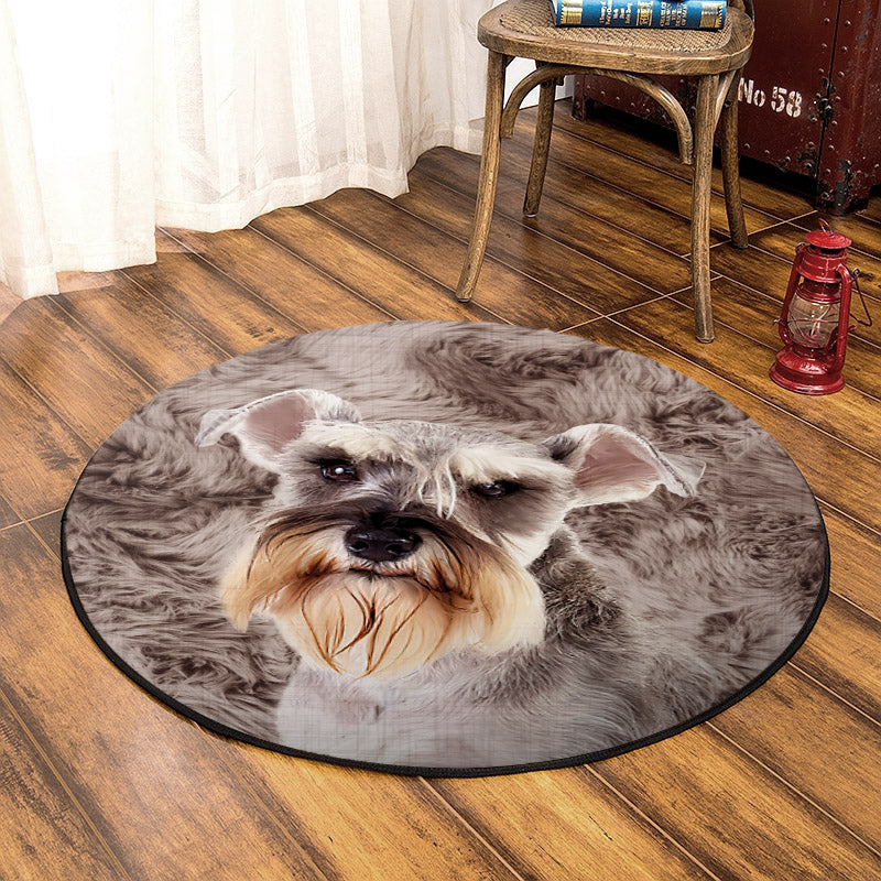 Miniature Schnauzer HM170816TM Round Area Rug