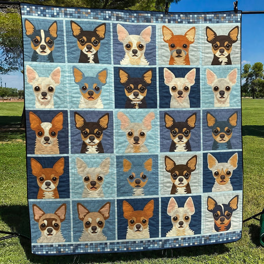 Modern Chihuahua Quilted Blanket NCU0TH387