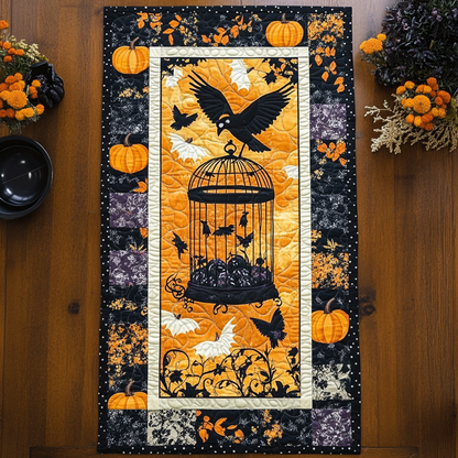 Monstrous Halloween Quilted Table Runner NCU0PD696