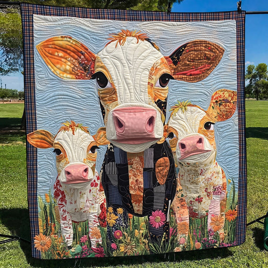 Moo Meadows Quilted Blanket NCU0TH1362