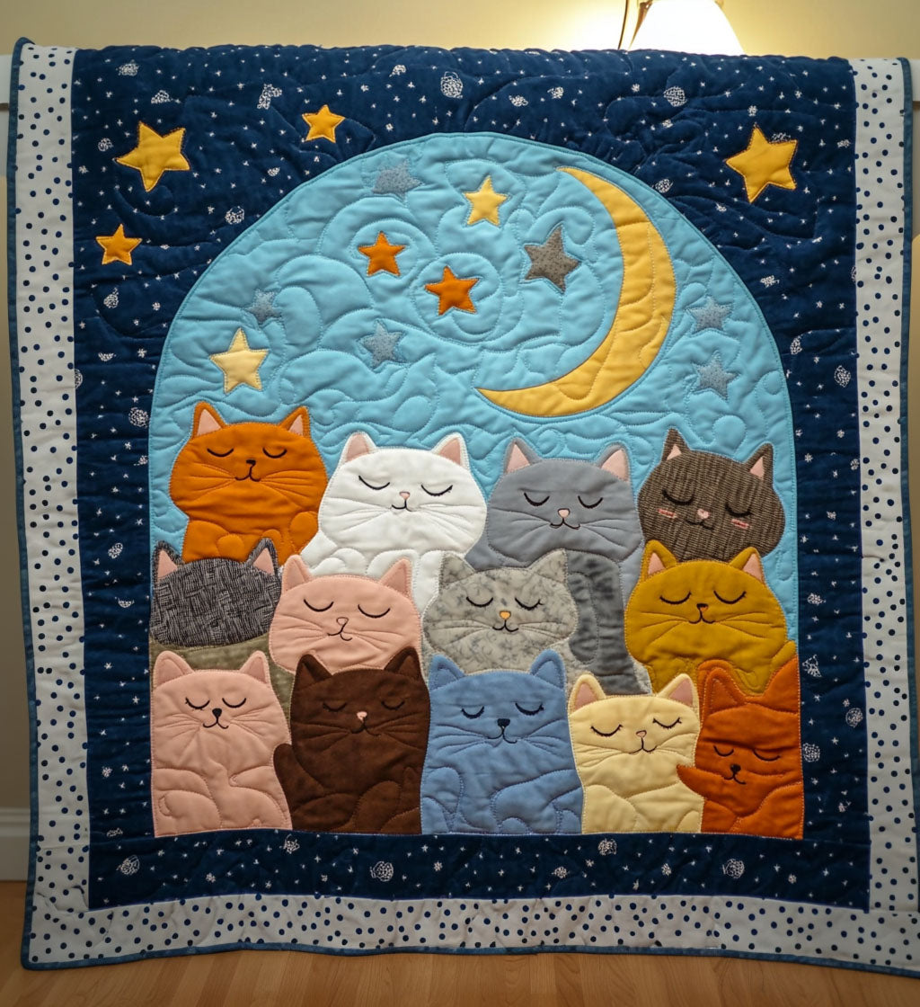 Moonbeam Cat Nap Quilted Blanket NCU0PT546