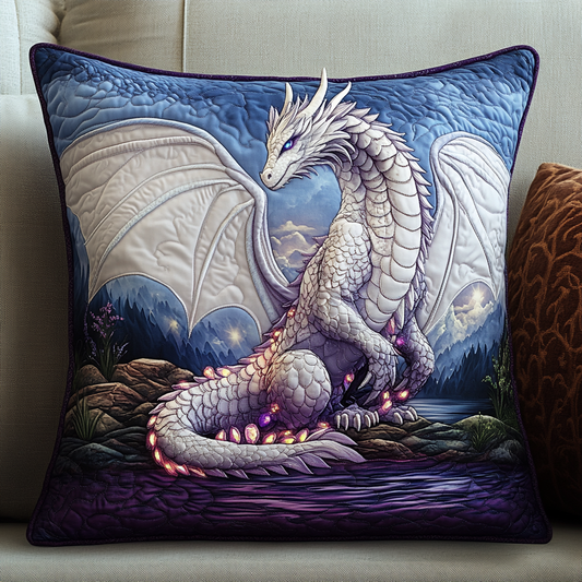 Moonlit Serpent Quilted Pillow Case NCU0DK814